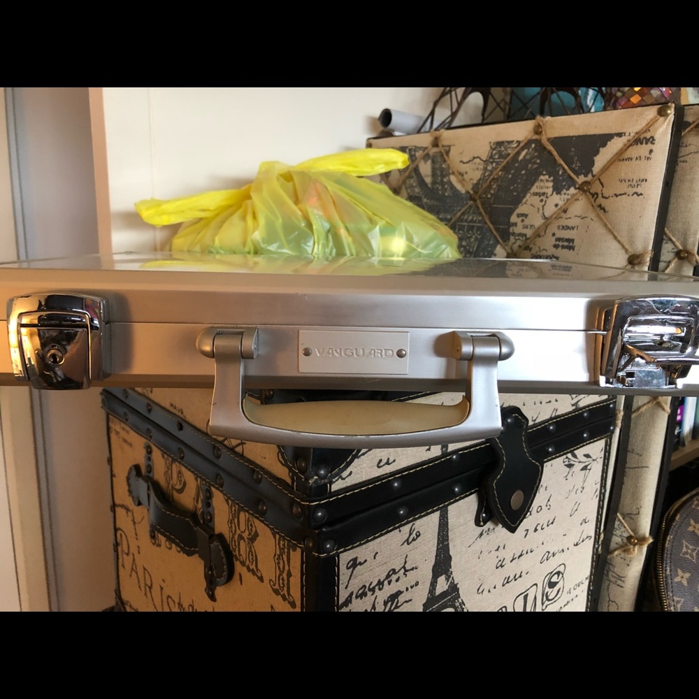 Silver briefcase